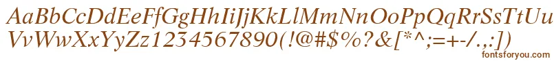 LifeLtItalic Font – Brown Fonts on White Background