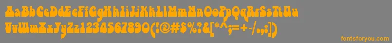 PsychedeliaHm Font – Orange Fonts on Gray Background