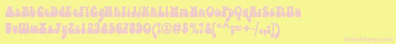 PsychedeliaHm Font – Pink Fonts on Yellow Background