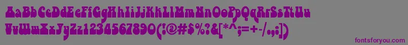 PsychedeliaHm Font – Purple Fonts on Gray Background