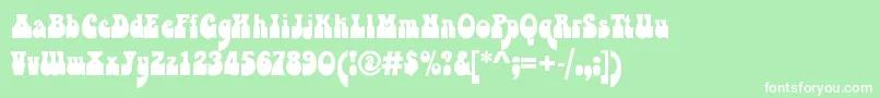 PsychedeliaHm Font – White Fonts on Green Background