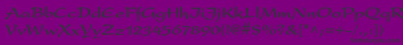 フォントPresentltstdBold – 紫の背景に黒い文字