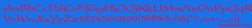 Шрифт PresentltstdBold – красные шрифты на синем фоне