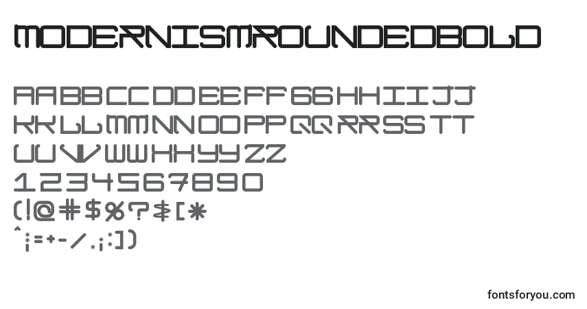 ModernismRoundedbold font – alphabet, numbers, special characters