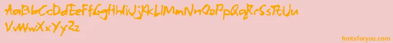 AlbummeSmooth-Schriftart – Orangefarbene Schriften auf rosa Hintergrund