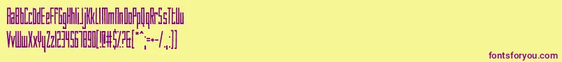 HowAreYouToday Font – Purple Fonts on Yellow Background