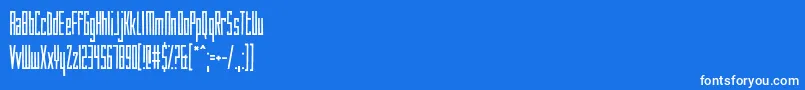 HowAreYouToday-Schriftart – Weiße Schriften auf blauem Hintergrund
