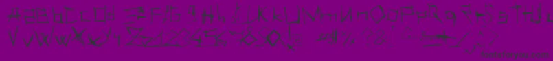 LesSupposByChazychaz Font – Black Fonts on Purple Background