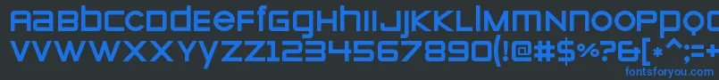 ZeroesoneRegular Font – Blue Fonts on Black Background