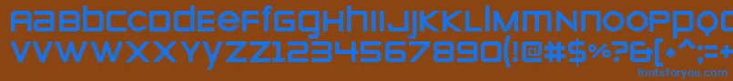 ZeroesoneRegular Font – Blue Fonts on Brown Background