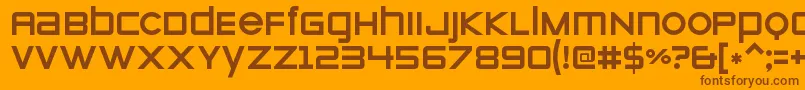 ZeroesoneRegular Font – Brown Fonts on Orange Background