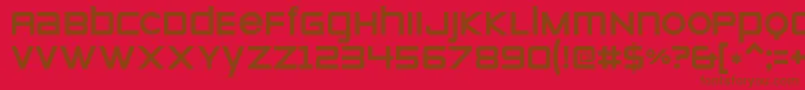 ZeroesoneRegular Font – Brown Fonts on Red Background