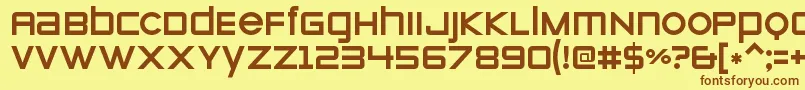 ZeroesoneRegular Font – Brown Fonts on Yellow Background