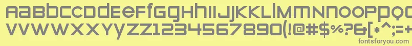 ZeroesoneRegular Font – Gray Fonts on Yellow Background