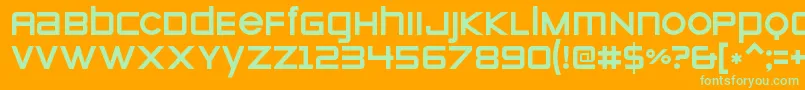 fuente ZeroesoneRegular – Fuentes Verdes Sobre Fondo Naranja