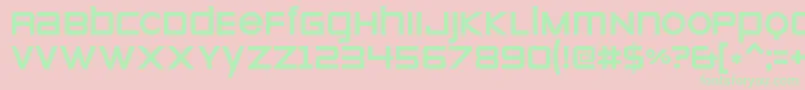 ZeroesoneRegular Font – Green Fonts on Pink Background