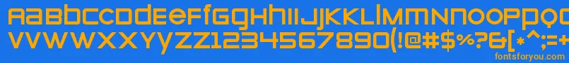 ZeroesoneRegular Font – Orange Fonts on Blue Background