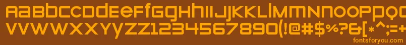 ZeroesoneRegular Font – Orange Fonts on Brown Background
