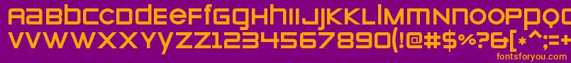 ZeroesoneRegular Font – Orange Fonts on Purple Background