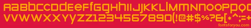 ZeroesoneRegular Font – Orange Fonts on Red Background
