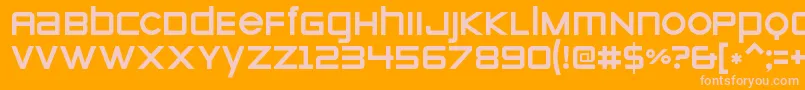 ZeroesoneRegular Font – Pink Fonts on Orange Background
