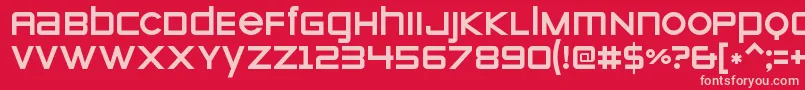 ZeroesoneRegular Font – Pink Fonts on Red Background