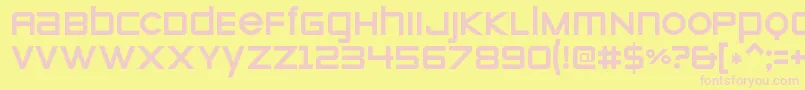 ZeroesoneRegular Font – Pink Fonts on Yellow Background