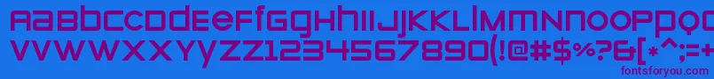 ZeroesoneRegular Font – Purple Fonts on Blue Background