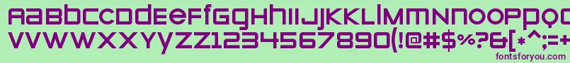 ZeroesoneRegular Font – Purple Fonts on Green Background