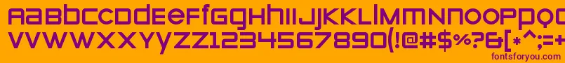 ZeroesoneRegular Font – Purple Fonts on Orange Background