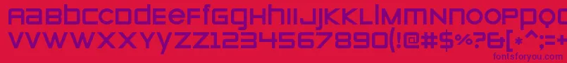 ZeroesoneRegular Font – Purple Fonts on Red Background