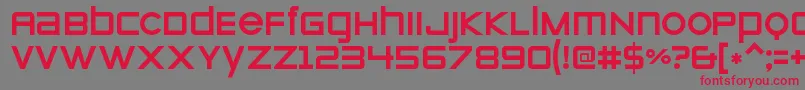 ZeroesoneRegular-Schriftart – Rote Schriften auf grauem Hintergrund