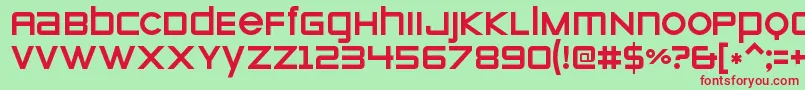 ZeroesoneRegular Font – Red Fonts on Green Background