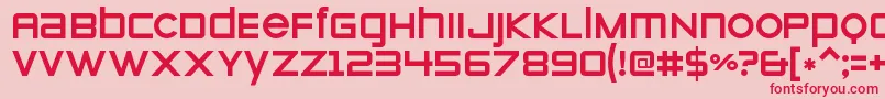 ZeroesoneRegular Font – Red Fonts on Pink Background