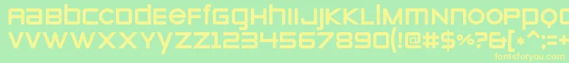 ZeroesoneRegular Font – Yellow Fonts on Green Background