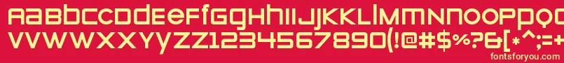 ZeroesoneRegular Font – Yellow Fonts on Red Background