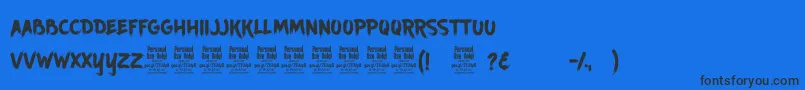 AncherrPersonalUse Font – Black Fonts on Blue Background