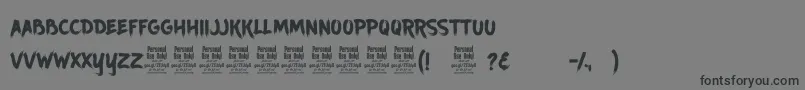 Шрифт AncherrPersonalUse – чёрные шрифты на сером фоне