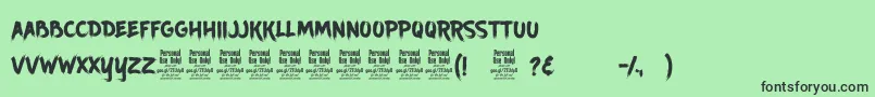 AncherrPersonalUse Font – Black Fonts on Green Background