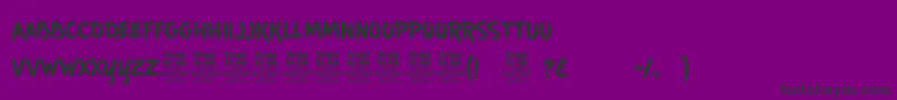 AncherrPersonalUse-Schriftart – Schwarze Schriften auf violettem Hintergrund