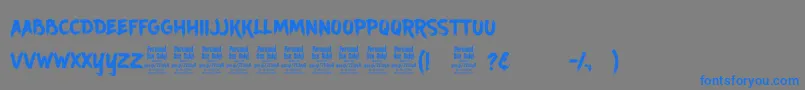 AncherrPersonalUse Font – Blue Fonts on Gray Background