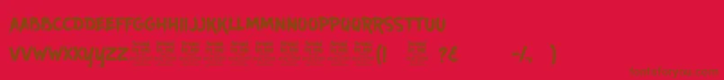 AncherrPersonalUse Font – Brown Fonts on Red Background