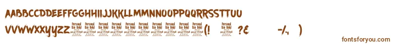 Шрифт AncherrPersonalUse – коричневые шрифты на белом фоне
