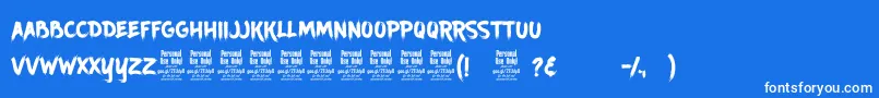 AncherrPersonalUse Font – White Fonts on Blue Background