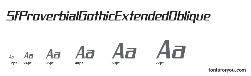 SfProverbialGothicExtendedOblique Font Sizes