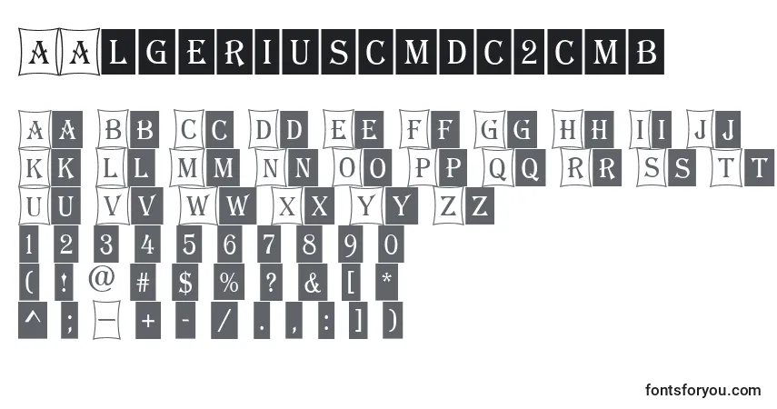 Schriftart AAlgeriuscmdc2cmb – Alphabet, Zahlen, spezielle Symbole