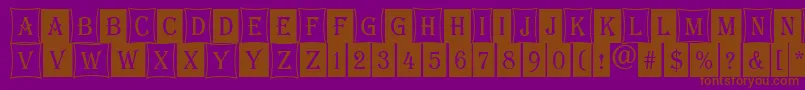 AAlgeriuscmdc2cmb Font – Brown Fonts on Purple Background