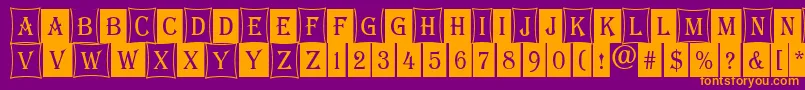 AAlgeriuscmdc2cmb Font – Orange Fonts on Purple Background