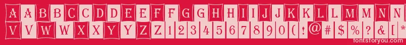 AAlgeriuscmdc2cmb Font – Pink Fonts on Red Background