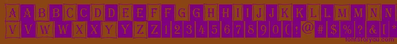 AAlgeriuscmdc2cmb Font – Purple Fonts on Brown Background